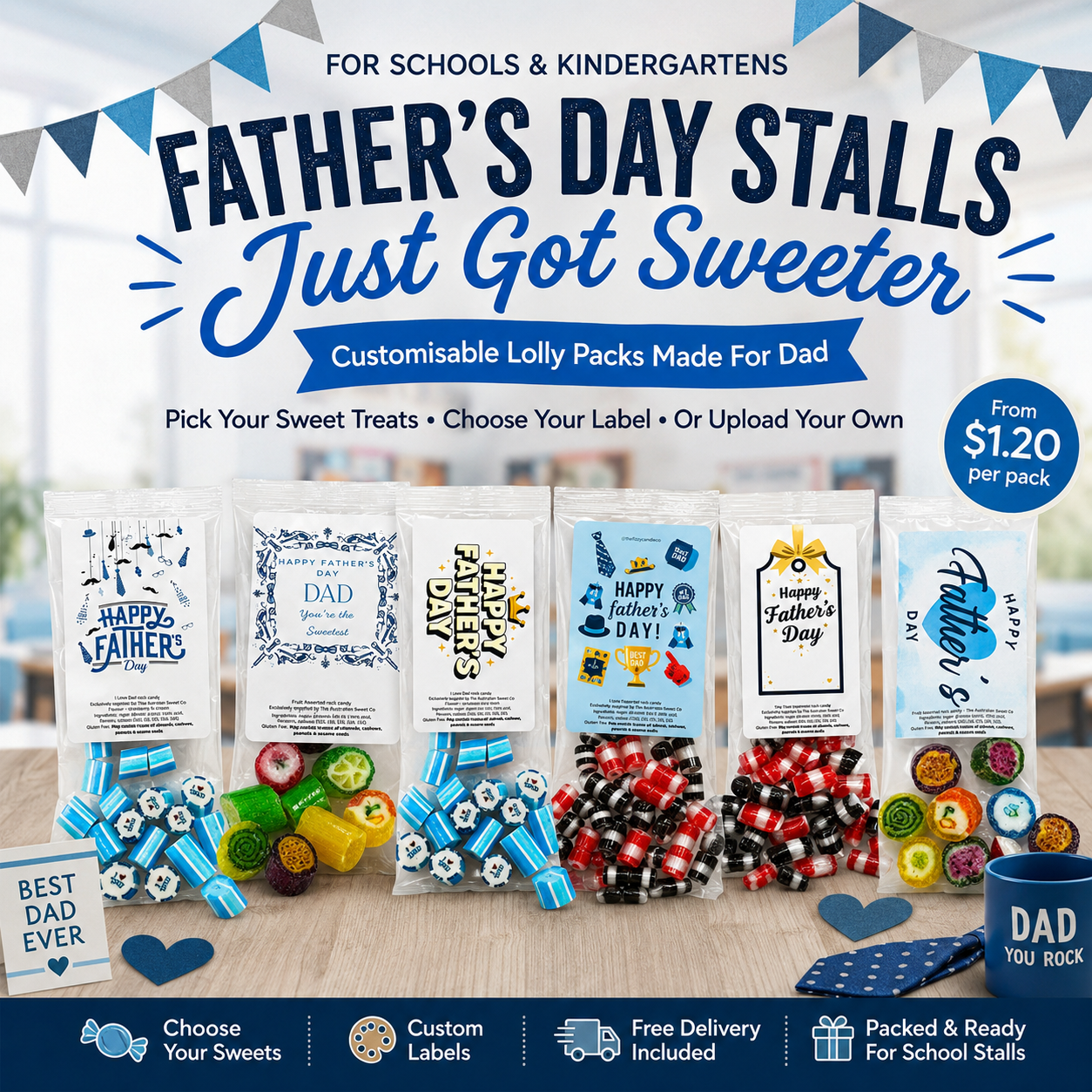 Fathers Day Stall Lolly Packs