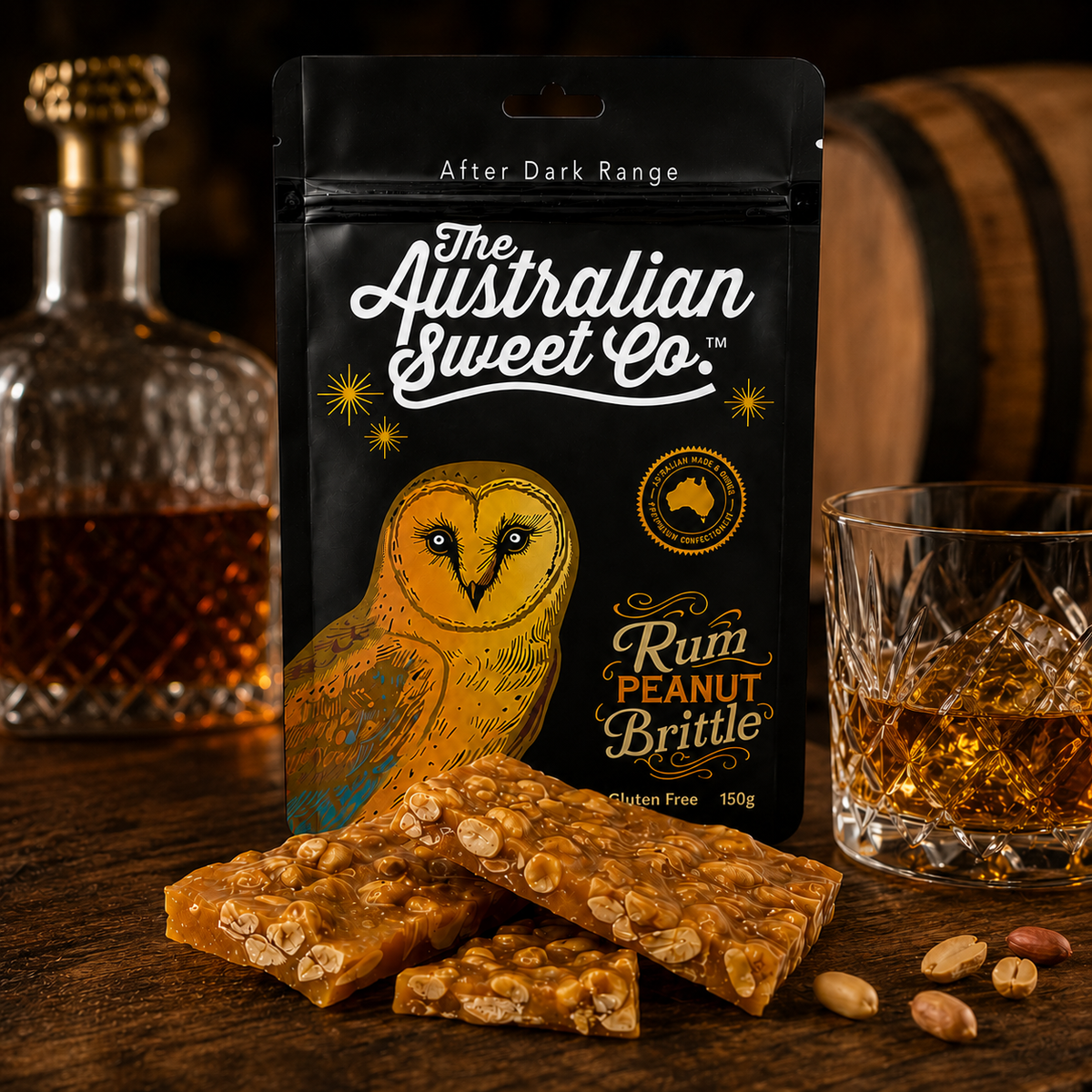 Peanut and Rum Brittle