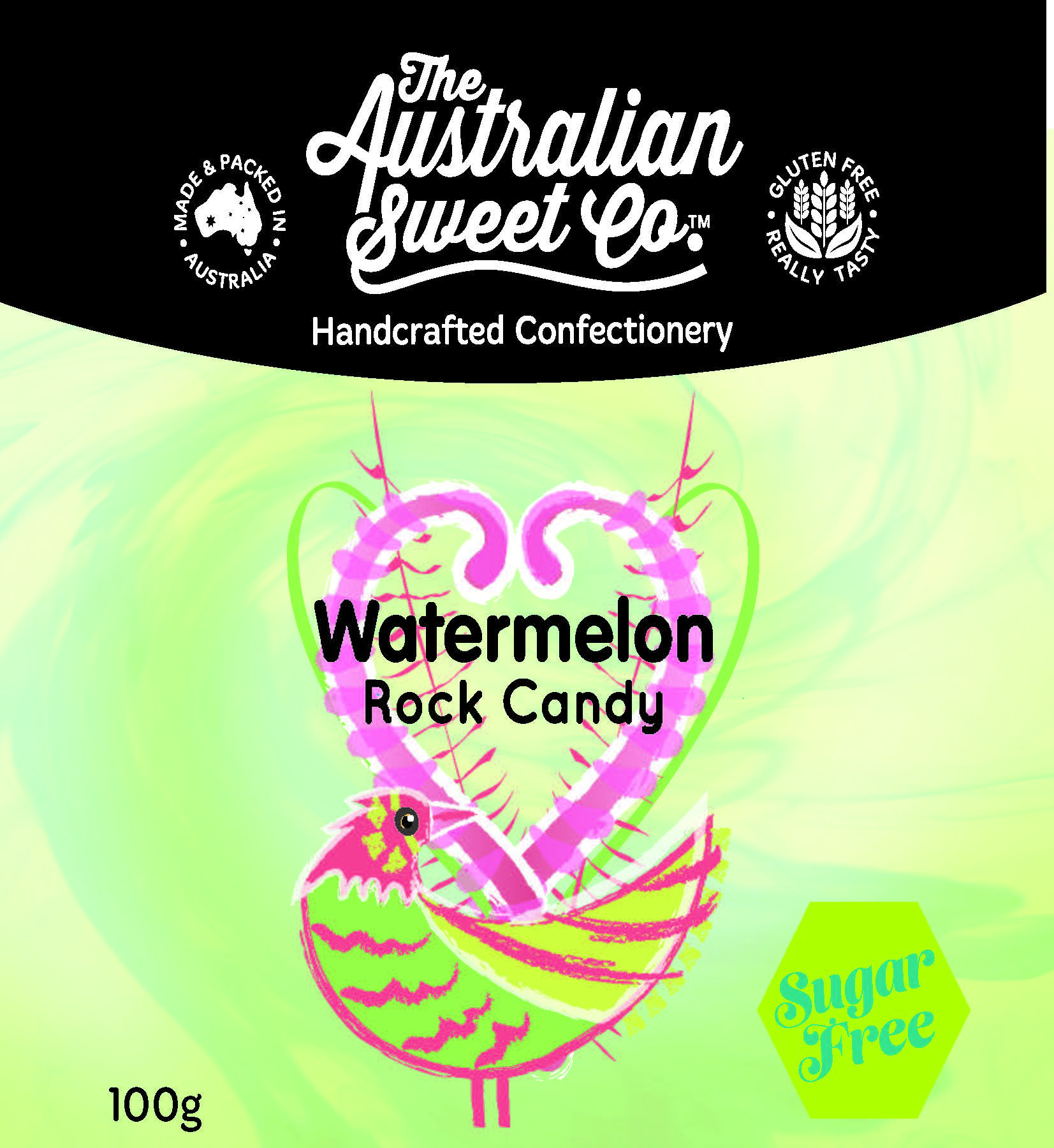 Watermelon Sugarfree Rock Candy