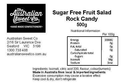 Fruit Salad Sugarfree Rock Candy