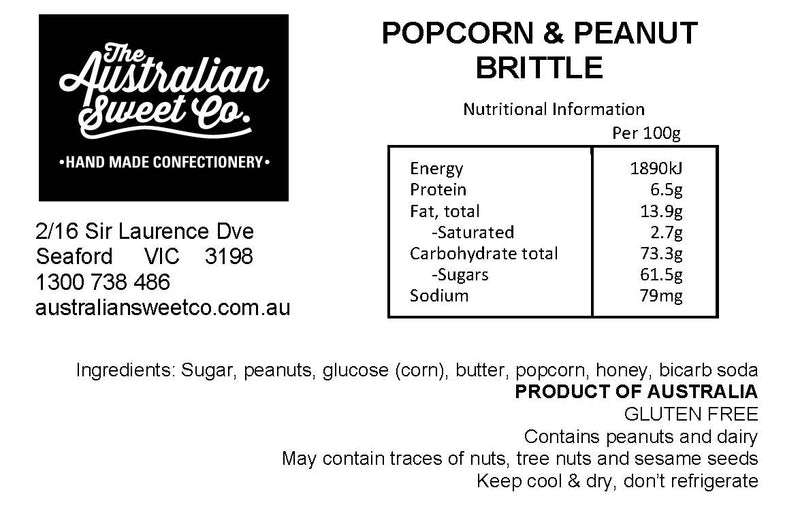 Popcorn and Peanut Brittle