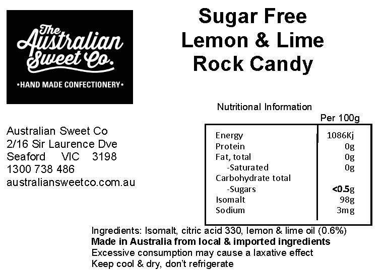 Lemon and Lime Sugarfree Rock Candy