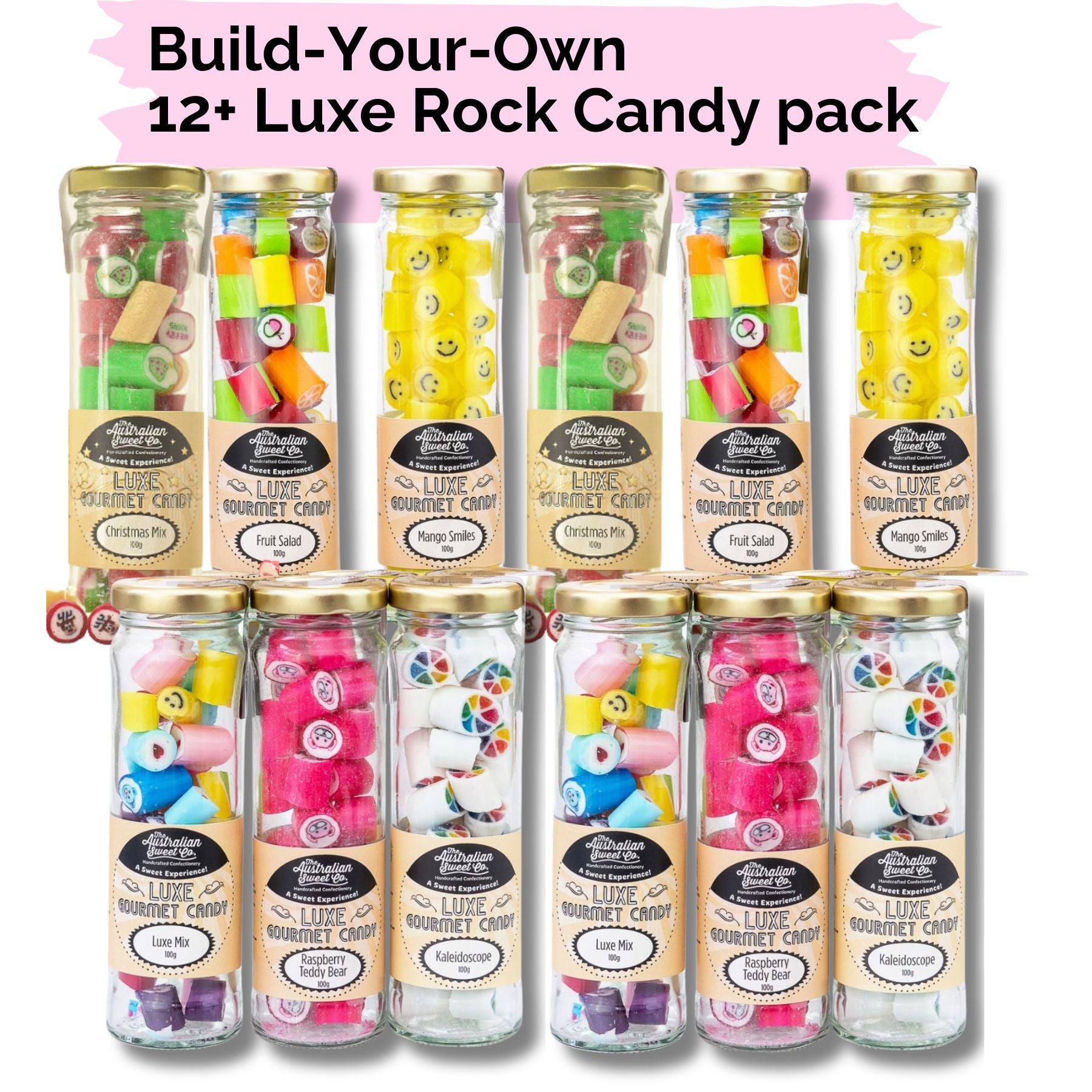 The Pick-’n-Mix 12+ Premium Luxe Rock Candy Sweet Pack (Chosen By You)