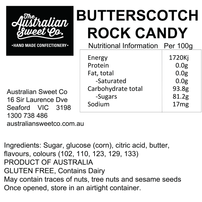Butterscotch Rock Candy