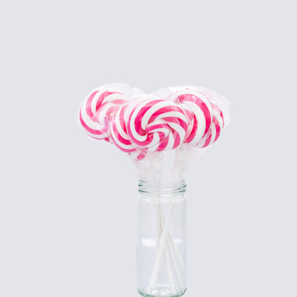 Pink/White Swirl lollipops