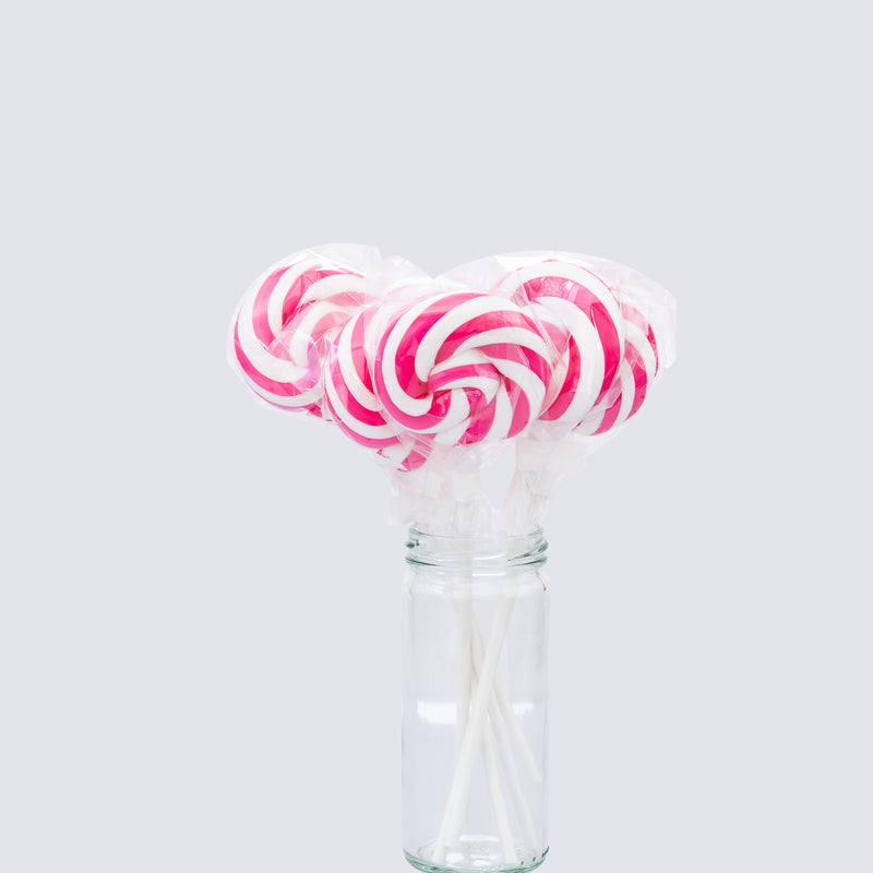 Pink/White Swirl lollipops