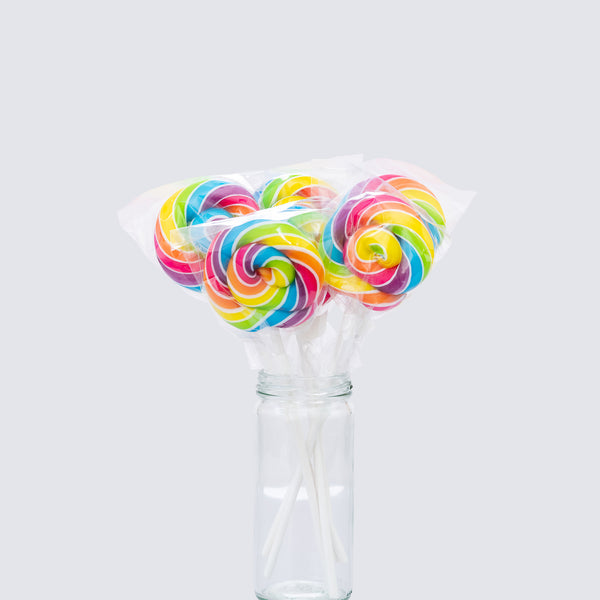 Rainbow lollipops