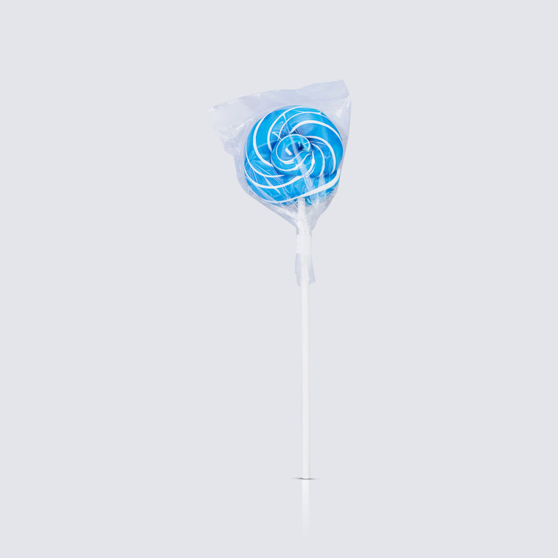 Blue/White Swirl lollipops