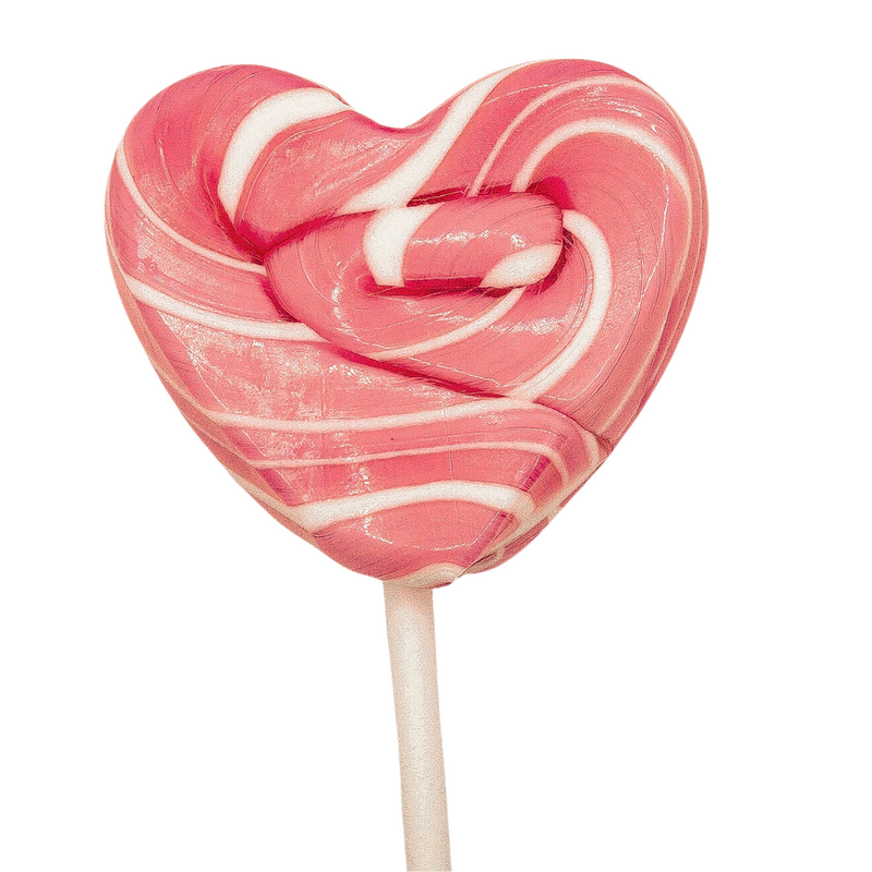 Red Heart lollipops