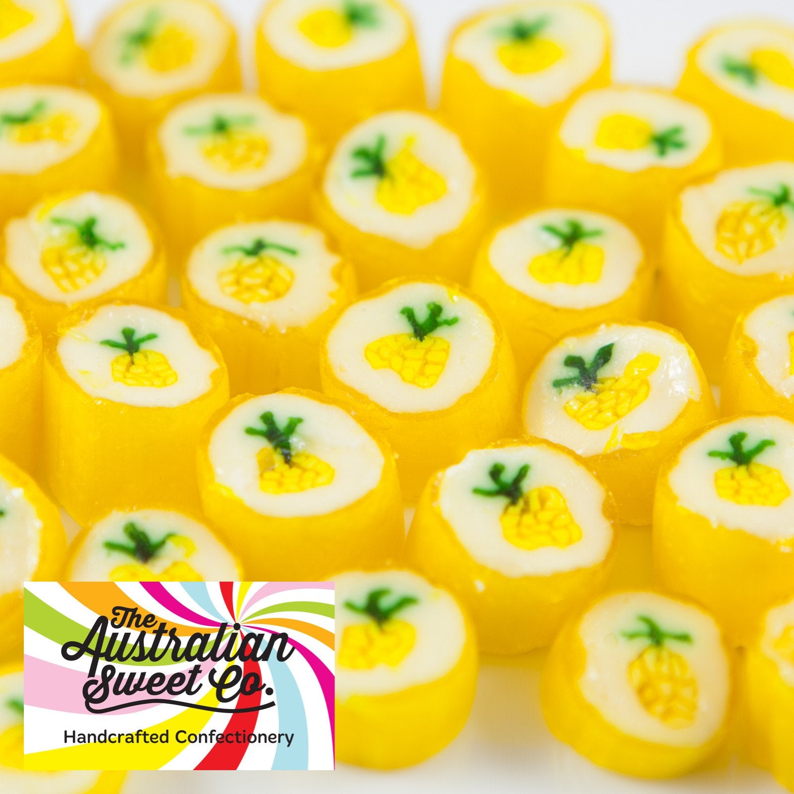 Pineapple rock candy