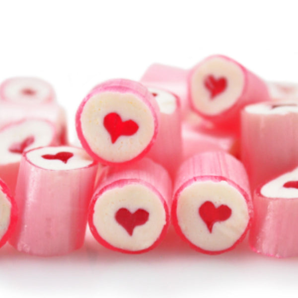 Pink Strawberry Heart luxe rock candy