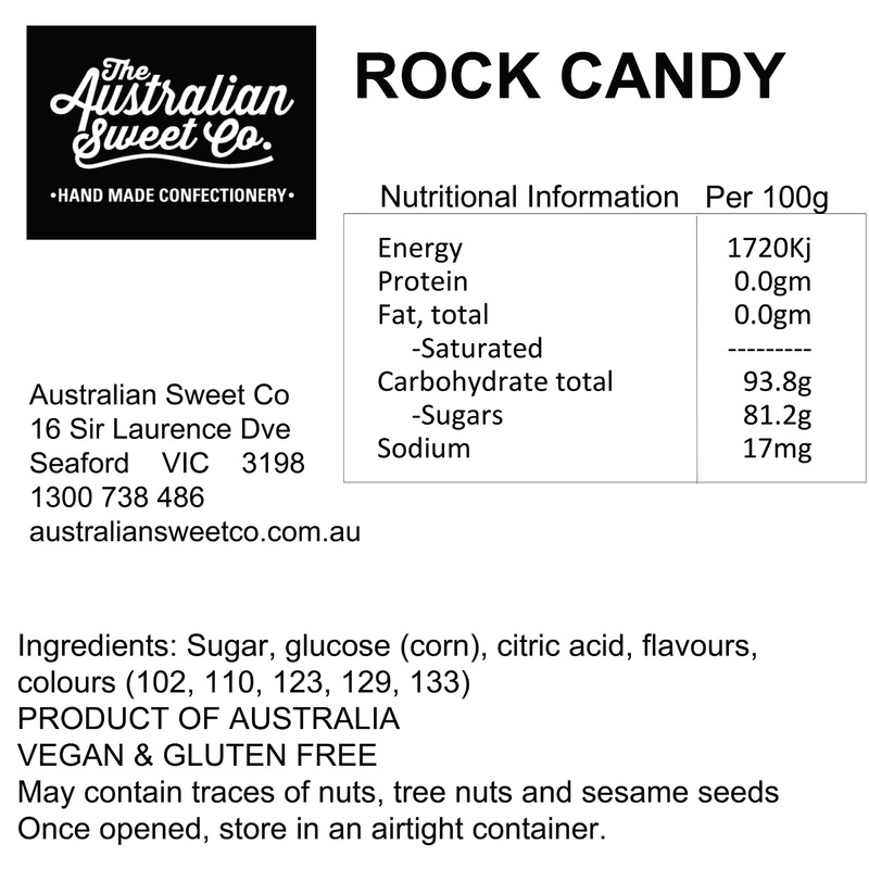 Spearmint Humbugs Rock Candy