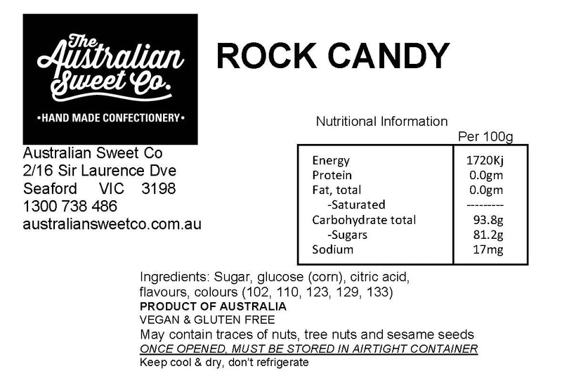 Christmas Rock Candy