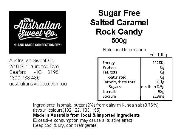 Salted Caramel Sugarfree Rock Candy
