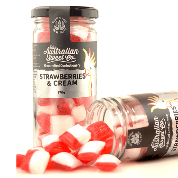 Strawberry & Cream Rock Candy